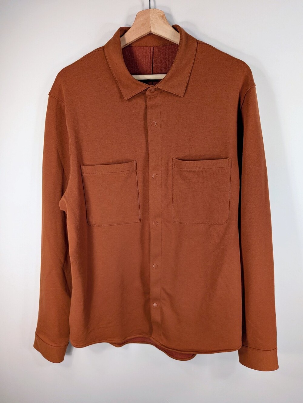 Lululemon Men's Soft Knit Overshirt - Nutmeg Rust - Size L